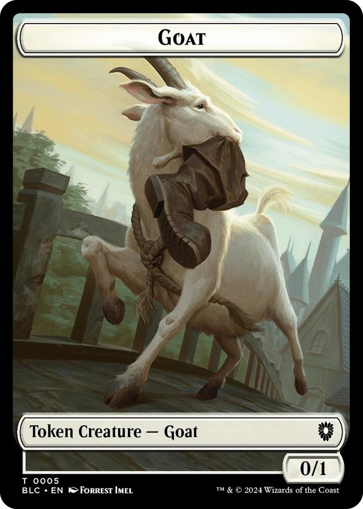 0005 Goat // Wolf (0032) Double-Sided Token T Commander: Bloomburrow