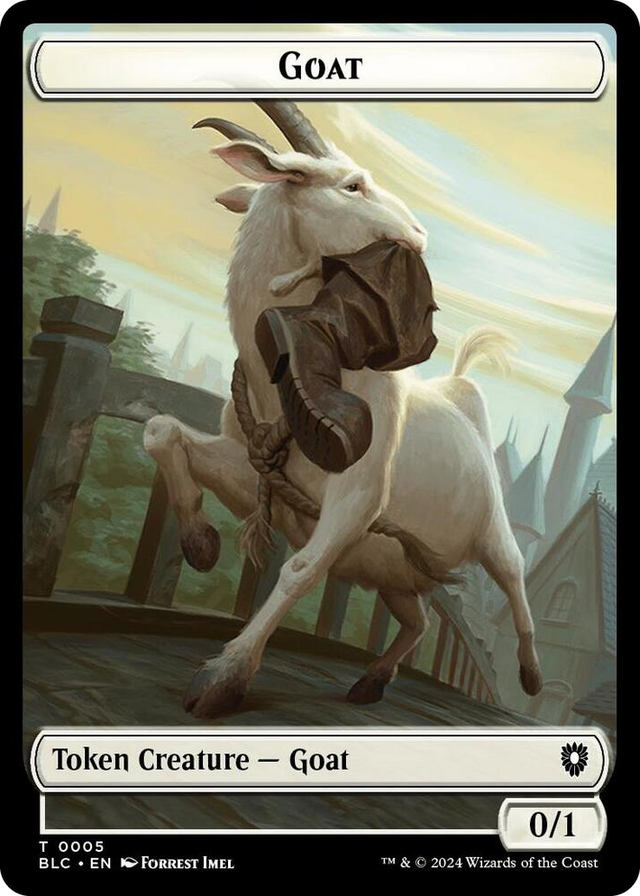 0005 Goat // Wolf (0032) Double-Sided Token T Commander: Bloomburrow
