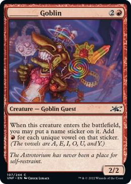 0107 _____ Goblin C Unfinity