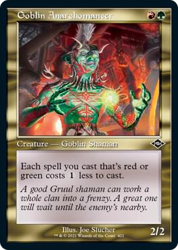 0421 Goblin Anarchomancer (Retro Frame) (Foil Etched) C Modern Horizons 2