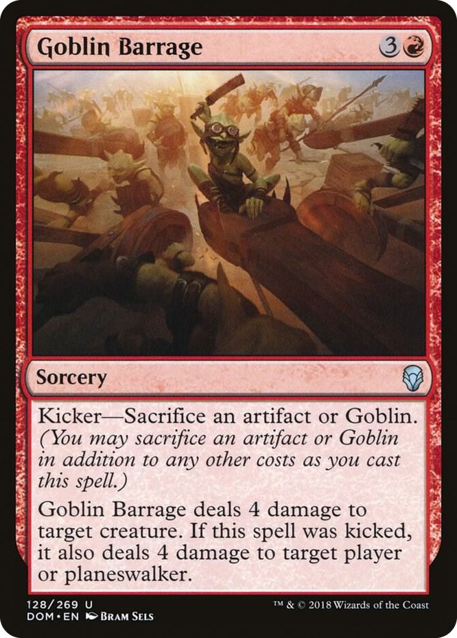 0128 Goblin Barrage U Dominaria