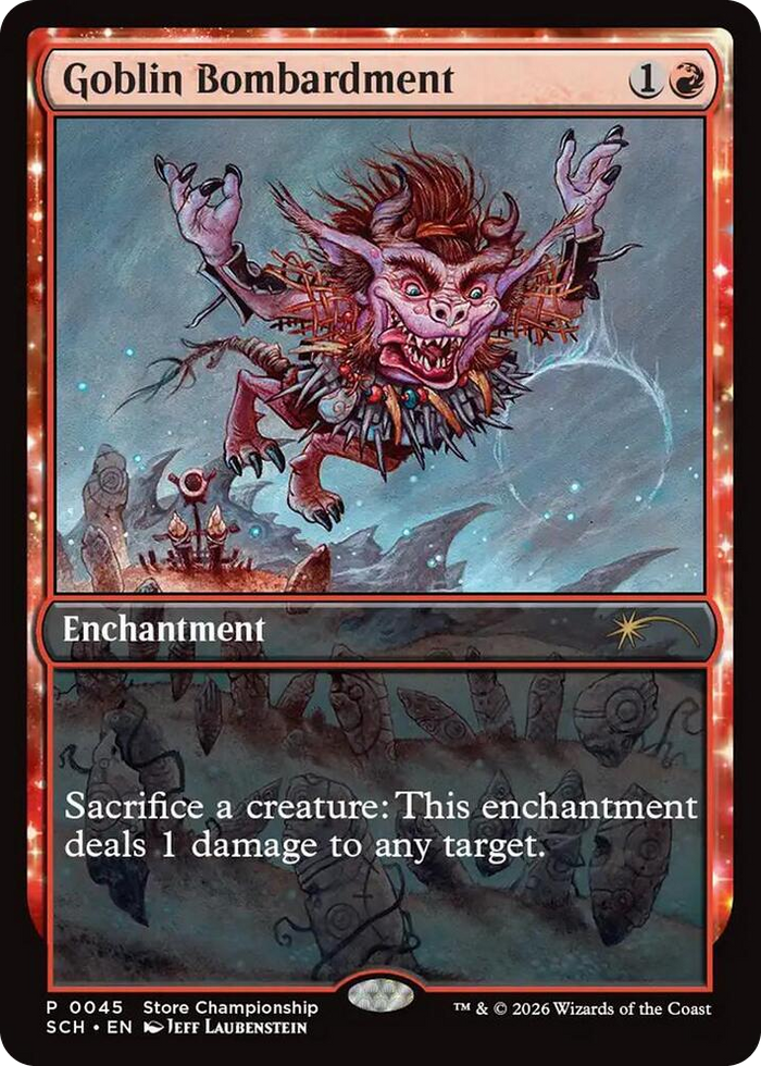 Goblin Bombardment #45 P - Game Day & Store Championship Promos Pokemon card
