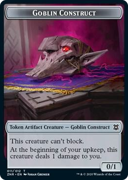 0011 Goblin Construct // Kor Warrior Double-Sided Token T Zendikar Rising