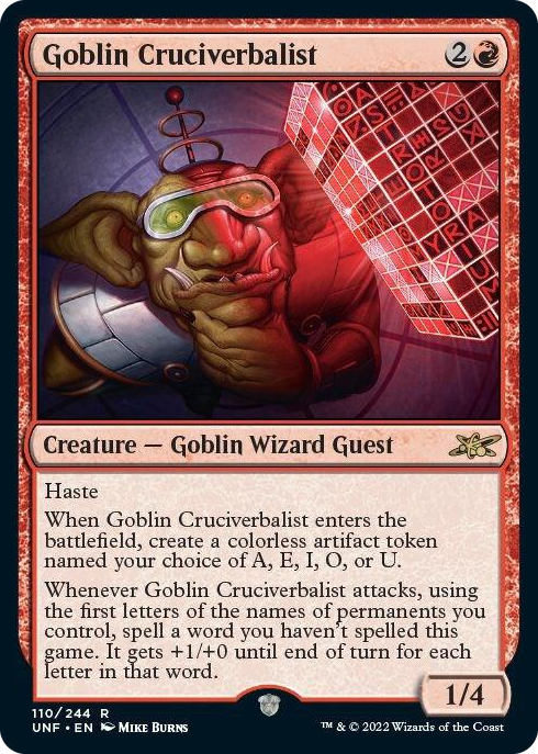 0110 Goblin Cruciverbalist R Unfinity