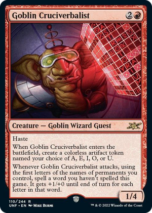 0110 Goblin Cruciverbalist R Unfinity