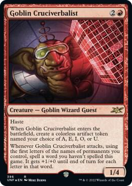 0396 Goblin Cruciverbalist (Galaxy Foil) R Unfinity