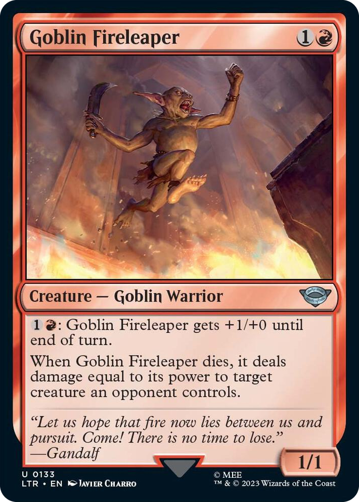 0133 Goblin Fireleaper U Universes Beyond: The Lord of the Rings: Tales of Middle-earth