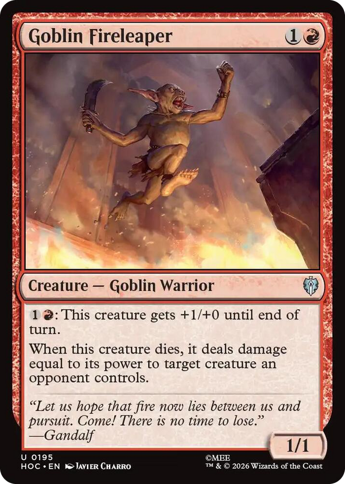 Goblin Fireleaper #195 U - The Hobbit: Eternal-Legal Pokemon card