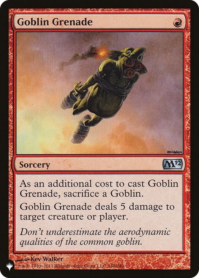 0140 Goblin Grenade U The List Reprints