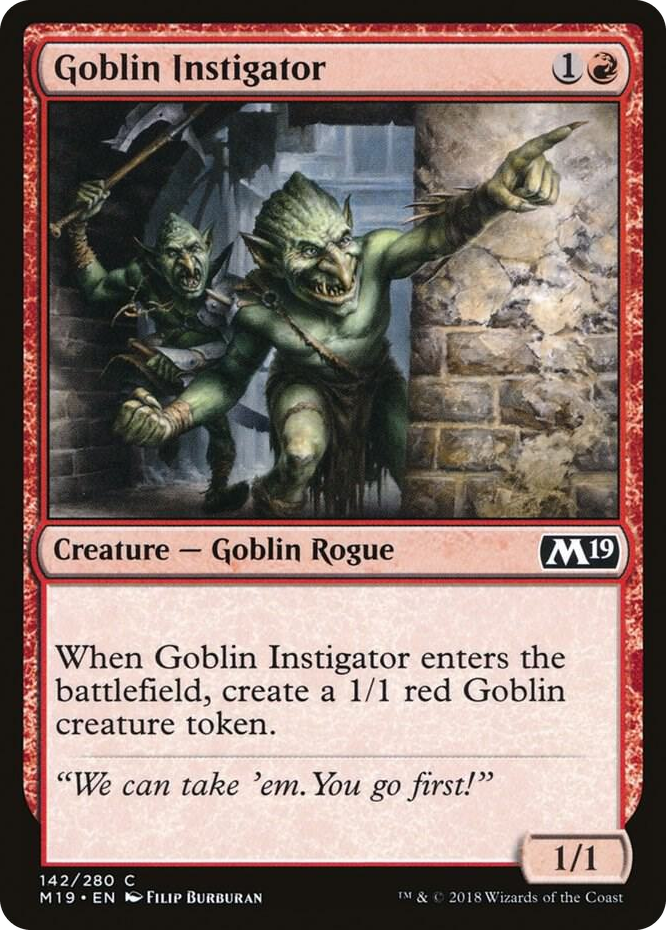 0142 Goblin Instigator C Core Set 2019