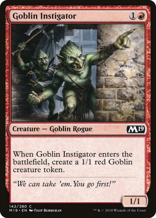 0142 Goblin Instigator C Core Set 2019