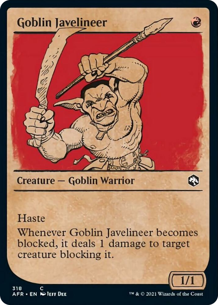0318 Goblin Javelineer (Showcase) C Adventures in the Forgotten Realms