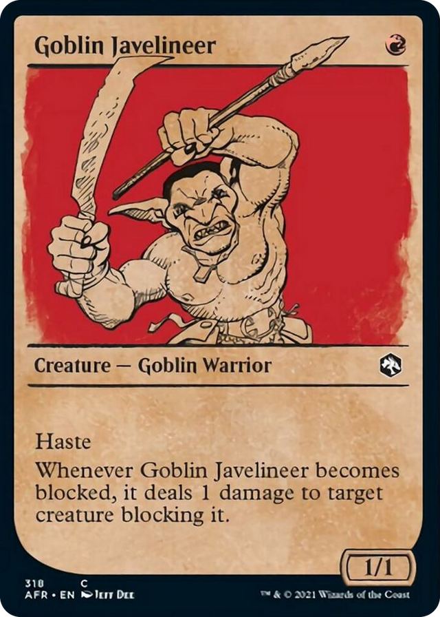 0318 Goblin Javelineer (Showcase) C Adventures in the Forgotten Realms