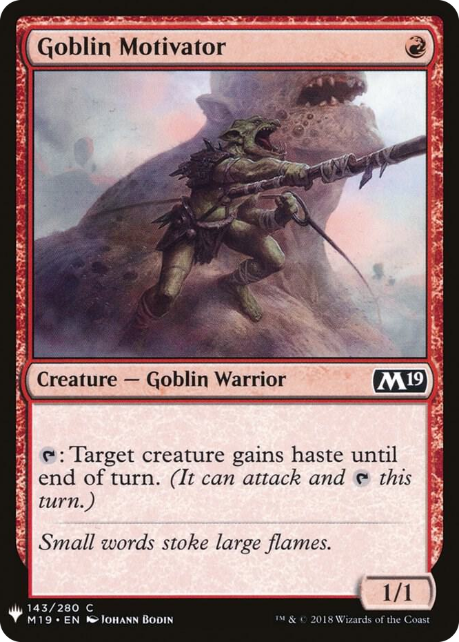 0143 Goblin Motivator C The List Reprints