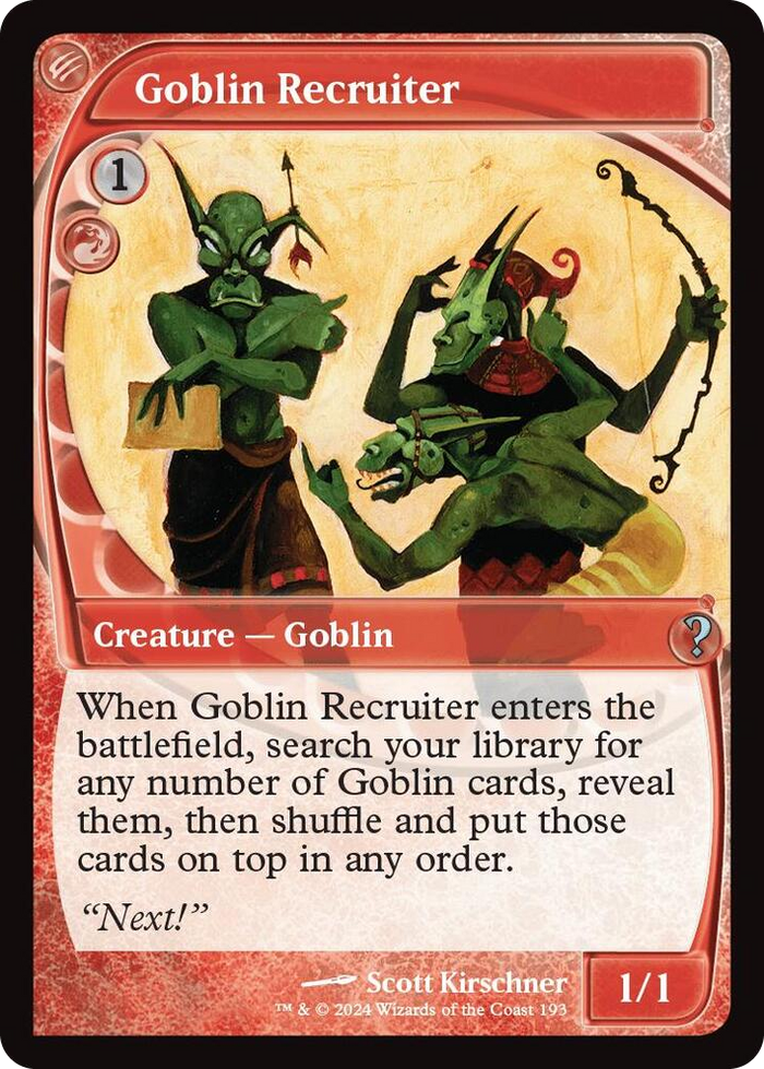 Goblin Recruiter (Future Sight) #193 U - Mystery Booster 2 Pokemon card
