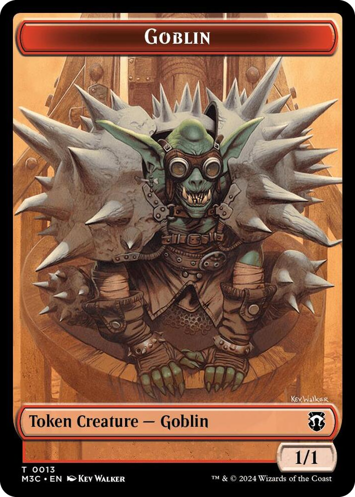 0013 Goblin (Ripple Foil) // Tarmogoyf Double-Sided Token T Commander: Modern Horizons 3