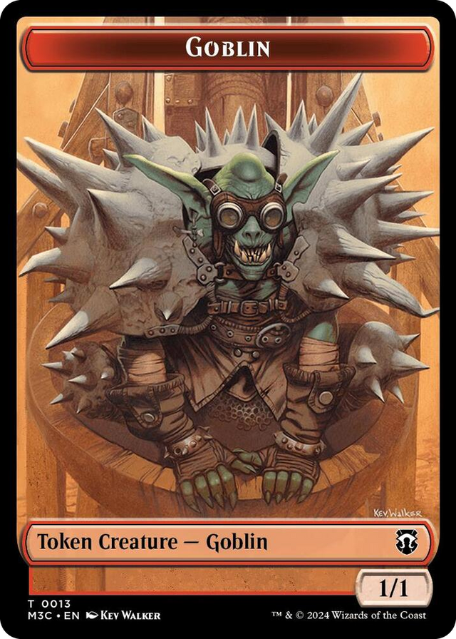 0013 Goblin (Ripple Foil) // Tarmogoyf Double-Sided Token T Commander: Modern Horizons 3