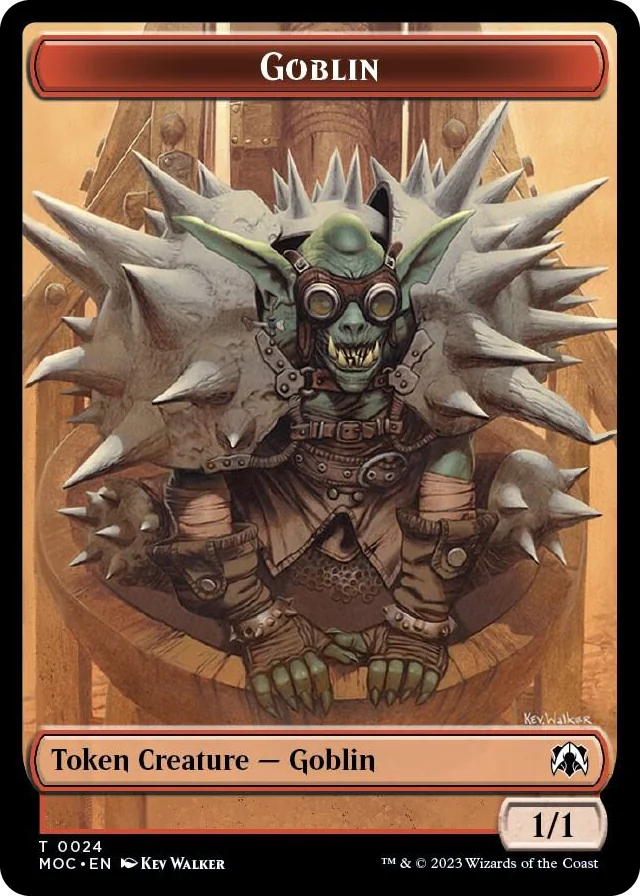 0024 Goblin // Sliver Double-sided Token T Commander: March of the Machine