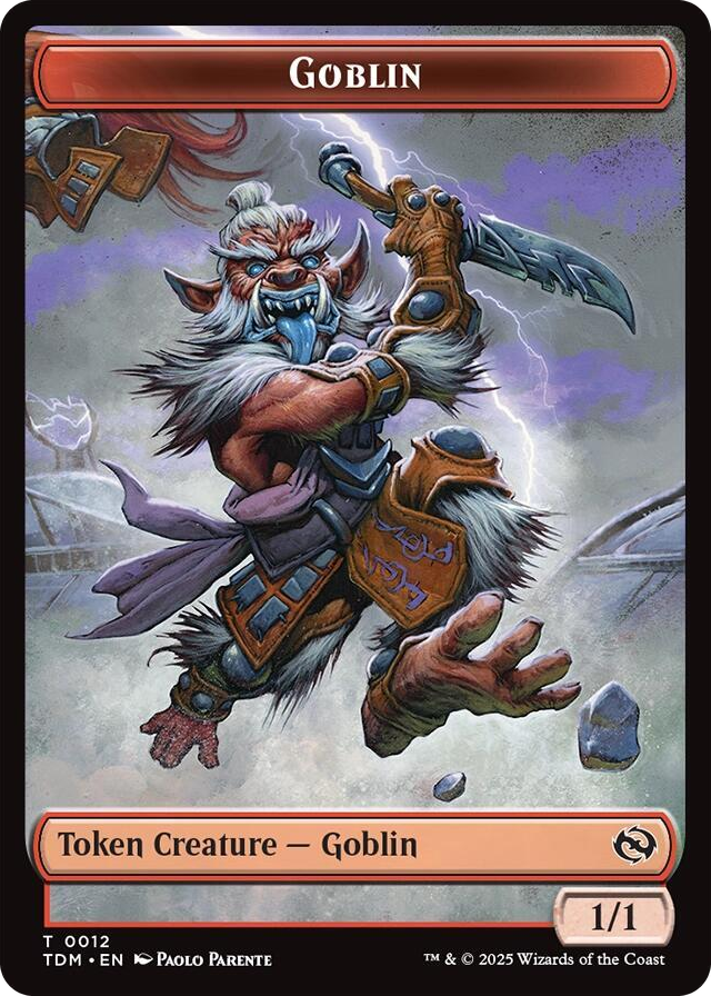 0012 Goblin // Soldier (0004) Double-Sided Token T Dragonstorm