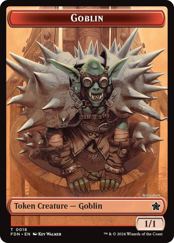 0018 Goblin // Treasure Double-Sided Token T Foundations