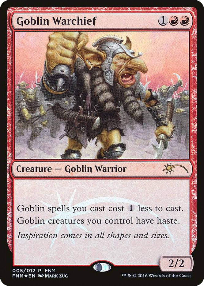 Goblin Warchief (2016) #5 P - FNM Promos Pokemon card