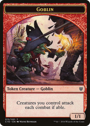 0012 Goblin // Zombie Double-Sided Token T Commander 2016
