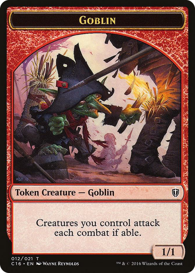 0012 Goblin // Zombie Double-Sided Token T Commander 2016