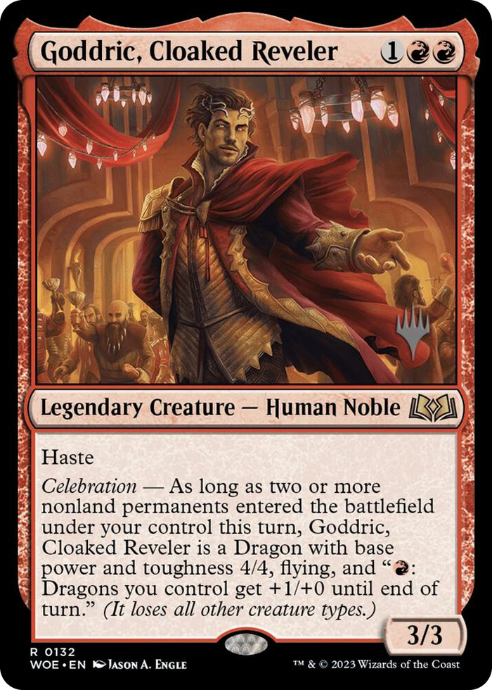 Goddric, Cloaked Reveler #132 R - Promo Pack: Wilds of Eldraine Pokemon card