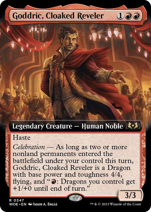 0347 Goddric, Cloaked Reveler (Extended Art) R Wilds of Eldraine