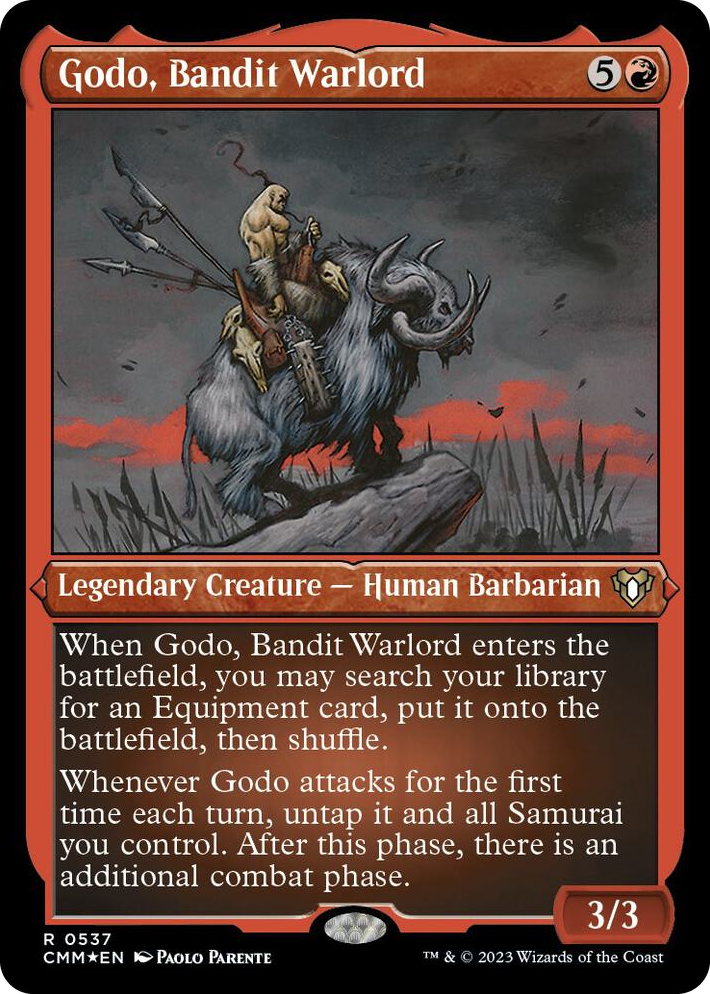 0537 Godo, Bandit Warlord (Foil Etched) R Commander Masters