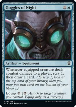 Goggles of Night #74 C - Commander Legends: Battle for Baldur's Gate Pokemon card