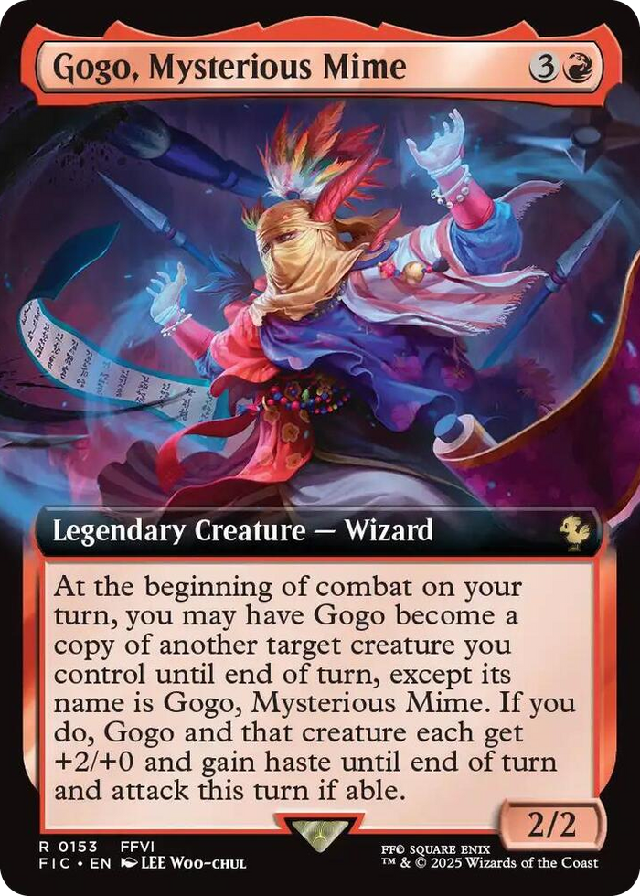 Gogo, Mysterious Mime (Extended Art) #153 R - Commander: FINAL FANTASY Pokemon card