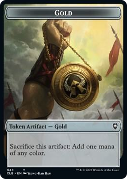 0048 Gold // Dragon Double-Sided Token T Commander Legends: Battle for Baldur's Gate