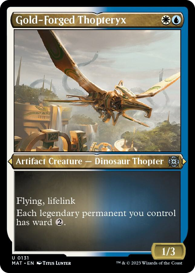 Gold-Forged Thopteryx (Foil Etched) #131 U - March of the Machine: The Aftermath Pokemon card