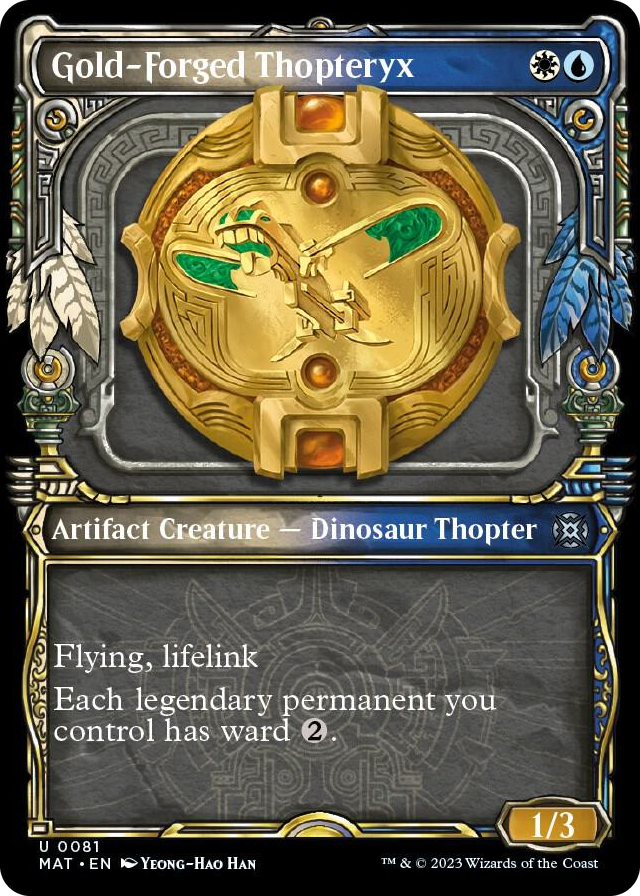 0081 Gold-Forged Thopteryx (Showcase) U March of the Machine: The Aftermath