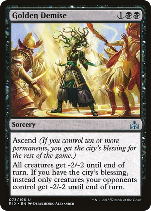 0073 Golden Demise U Rivals of Ixalan