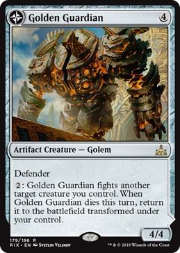 0179 Golden Guardian R Rivals of Ixalan