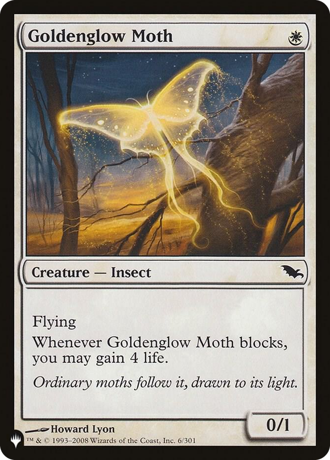 Goldenglow Moth #6 C - The List Reprints Pokemon card