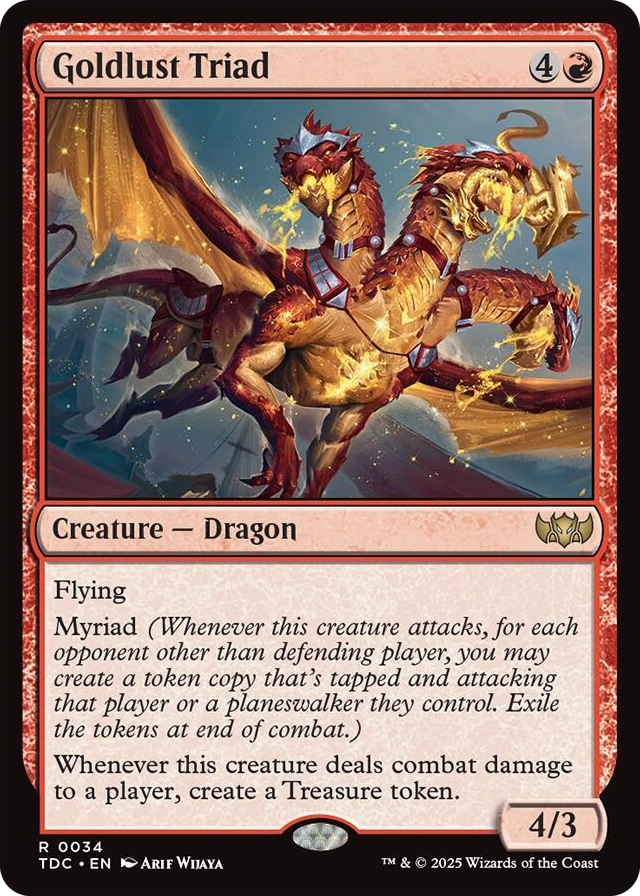 Goldlust Triad #34 R - Commander: Tarkir: Dragonstorm Pokemon card