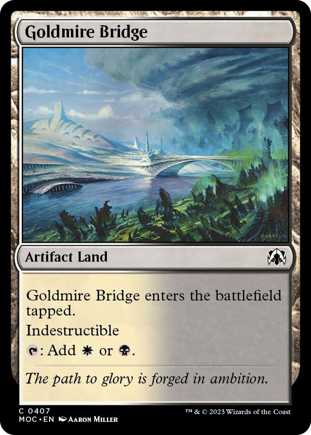 Goldmire Bridge #407 C - Commander: March of the Machine Pokemon card