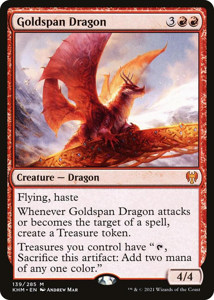 0139 Goldspan Dragon M Kaldheim