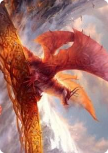 0035 Goldspan Dragon Art Card S Art Series: Kaldheim