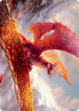 0035 Goldspan Dragon Art Card (Gold-Stamped Signature) S Art Series: Kaldheim