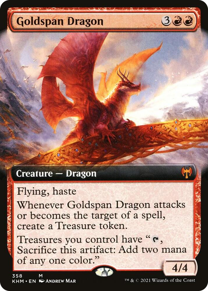 0358 Goldspan Dragon (Extended Art) M Kaldheim