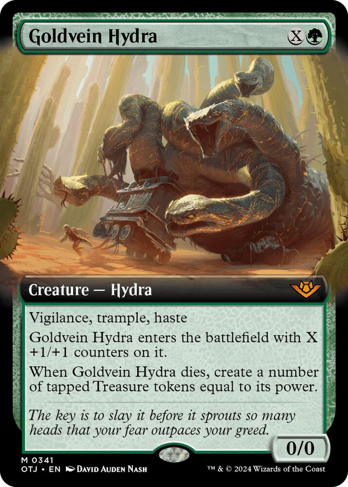 Goldvein Hydra (Extended Art) #341 M - Outlaws of Thunder Junction Pokemon card