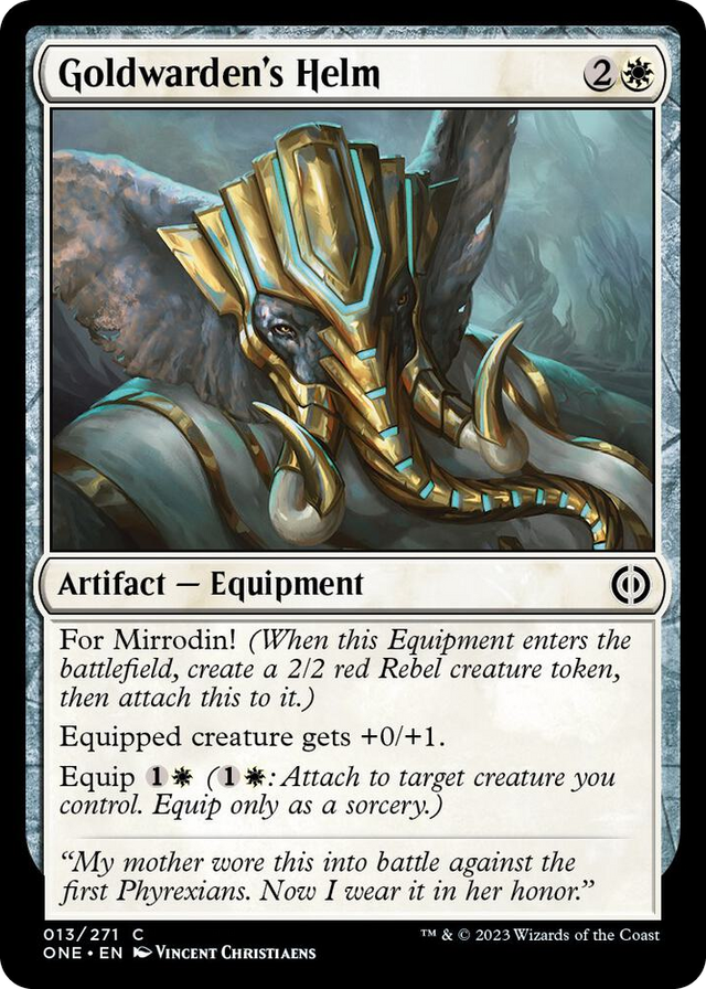 0013 Goldwarden's Helm C Phyrexia: All Will Be One