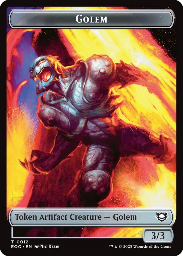 Golem (0012) // Golem (0014) Double-Sided Token #12 T - Commander: Edge of Eternities Pokemon card
