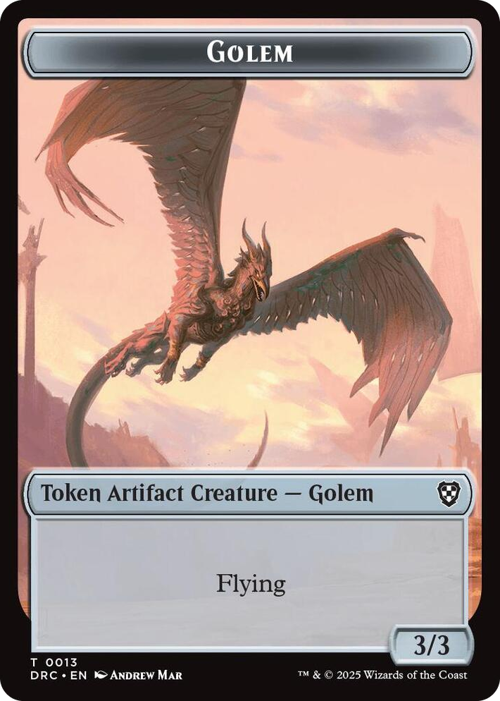 0013 Golem (0013) // Nalaar Aetherjet Double-Sided Token T Commander: Aetherdrift