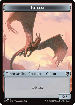 0013 Golem (0013) // Nalaar Aetherjet Double-Sided Token T Commander: Aetherdrift