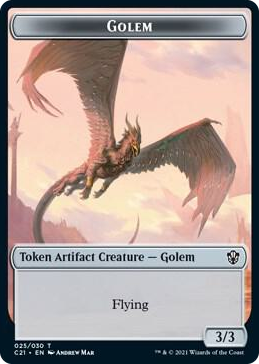 0025 Golem (025) // Thopter Double-Sided Token T Commander 2021